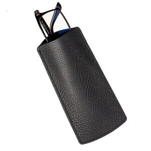 Authentic Deer Leather Glasses Case – Unisex Dark Blue